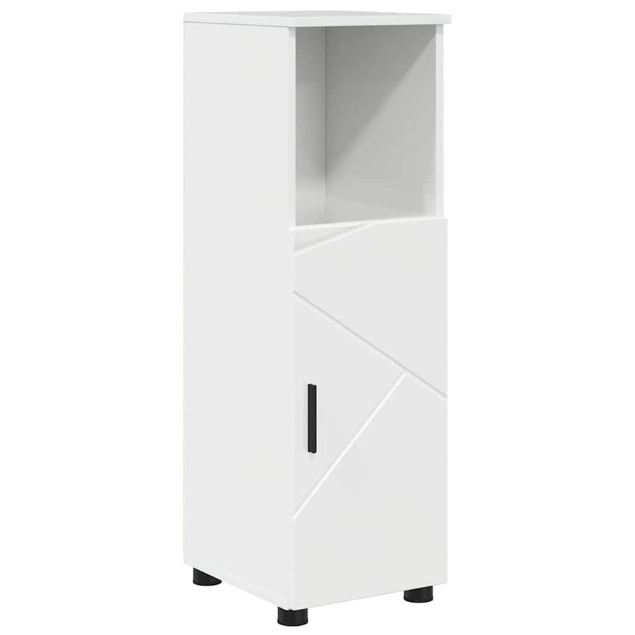 Badkamer Kast Hoogglans wit 30 x 35 x 95 cm Bewerkt hout