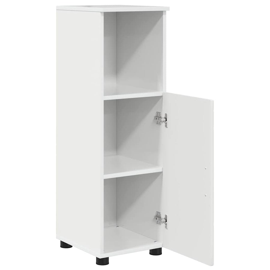 Badkamer Kast Hoogglans wit 30 x 35 x 95 cm Bewerkt hout