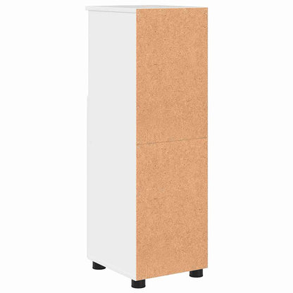 Badkamer Kast Hoogglans wit 30 x 35 x 95 cm Bewerkt hout