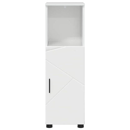 Badkamer Kast Hoogglans wit 30 x 35 x 95 cm Bewerkt hout