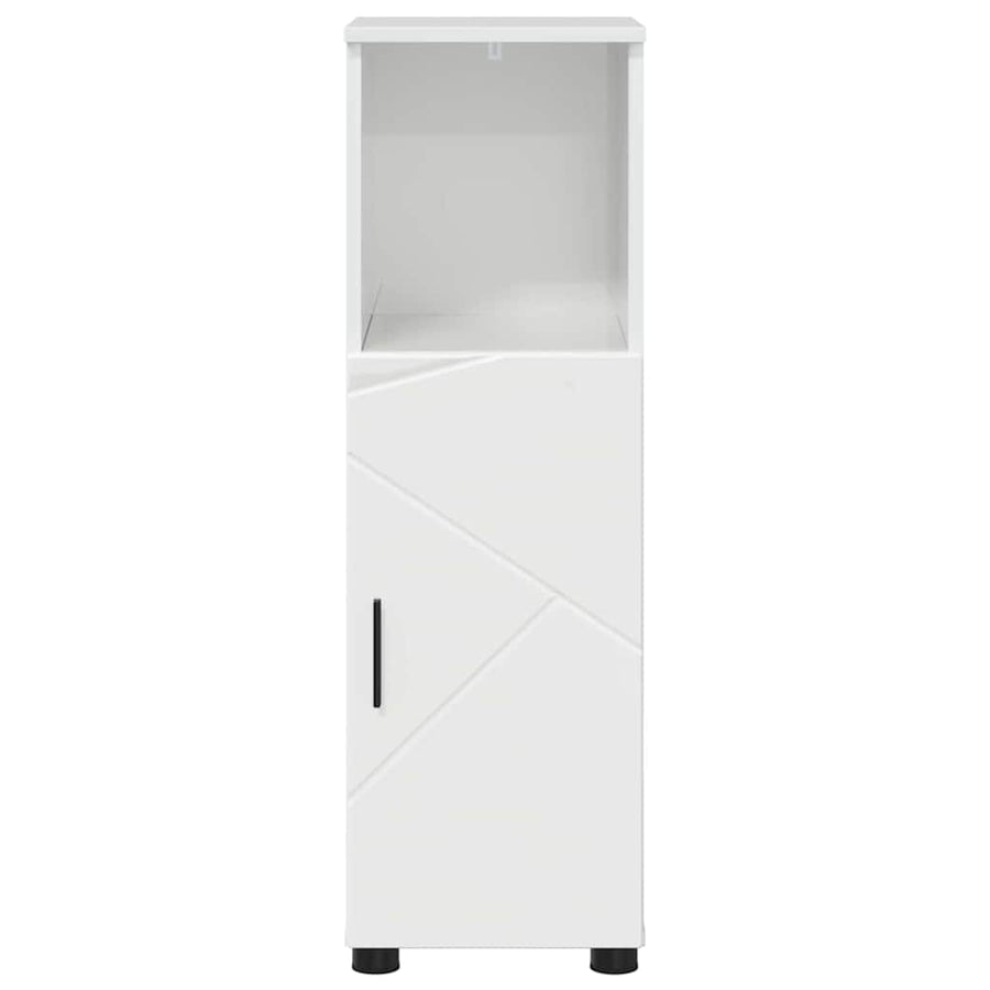 Badkamer Kast Hoogglans wit 30 x 35 x 95 cm Bewerkt hout