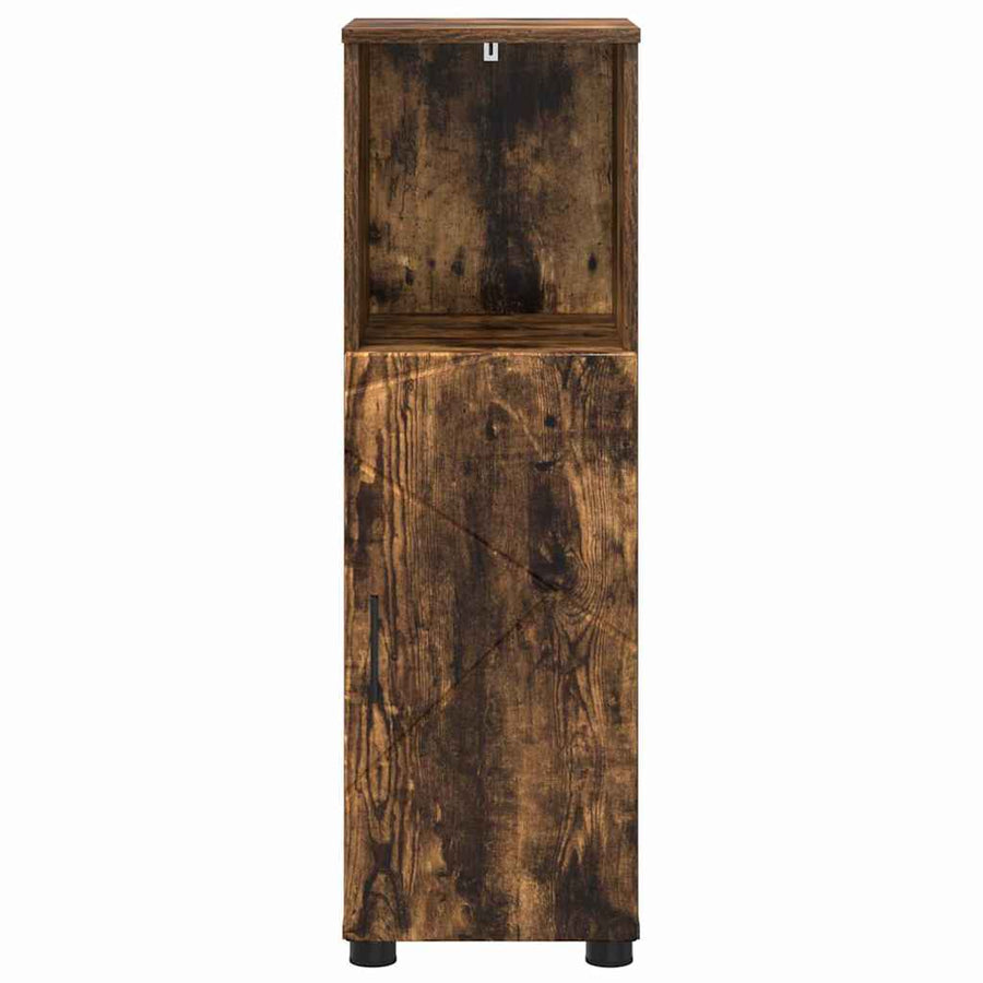 Badkamer Kast Gerookt eiken 30 x 35 x 95 cm Bewerkt hout
