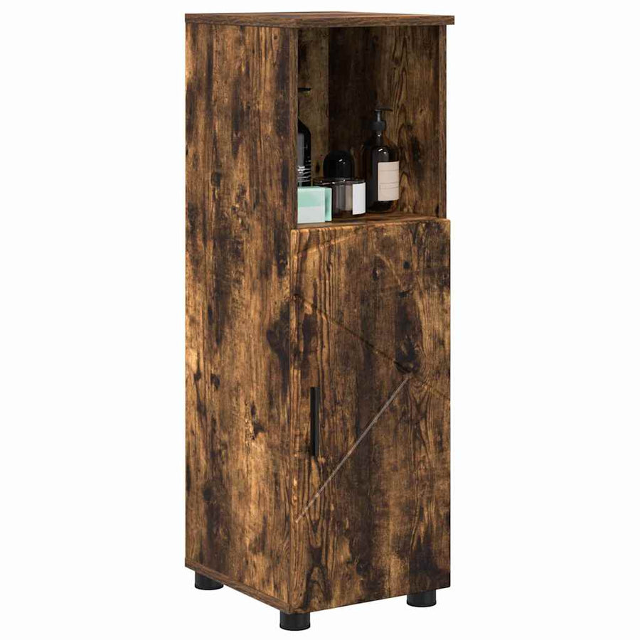Badkamer Kast Gerookt eiken 30 x 35 x 95 cm Bewerkt hout