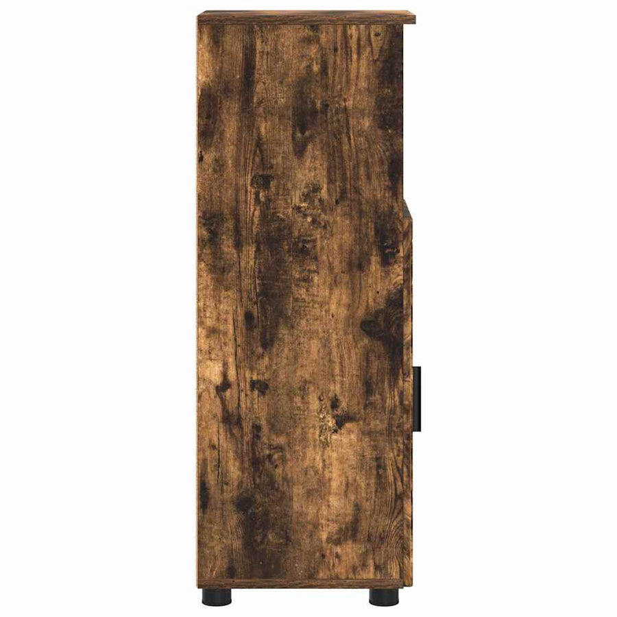 Badkamer Kast Gerookt eiken 30 x 35 x 95 cm Bewerkt hout