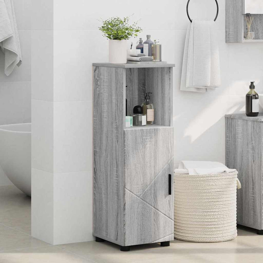 Badkamer Kast Grijs sonoma 30 x 35 x 95 cm Bewerkt hout