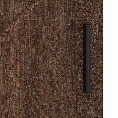 Badkamer Kast bruin eikenkleur 30 x 35 x 95 cm Bewerkt hout
