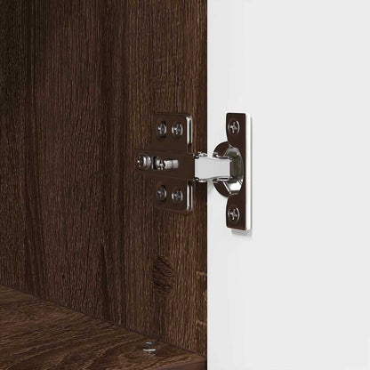 Badkamer Kast bruin eikenkleur 30 x 35 x 95 cm Bewerkt hout