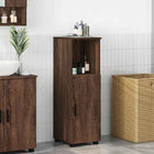 Bathroom Cabinet Brown Oak 30 x 35 x 95 cm Engineered Wood & Metal