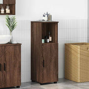Badkamerkast 30x35x95 cm bruin eiken bewerkt hout