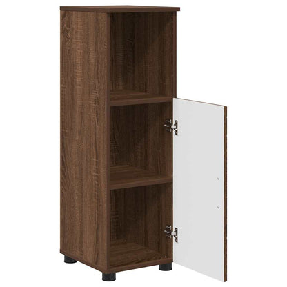 Badkamer Kast bruin eikenkleur 30 x 35 x 95 cm Bewerkt hout