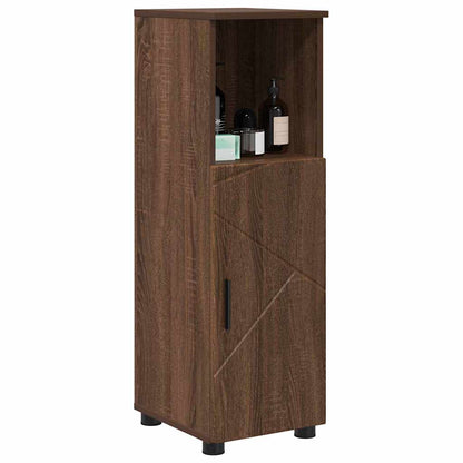 Badkamer Kast bruin eikenkleur 30 x 35 x 95 cm Bewerkt hout