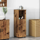 Badkamerkast 30x35x95 cm bewerkt hout metaal