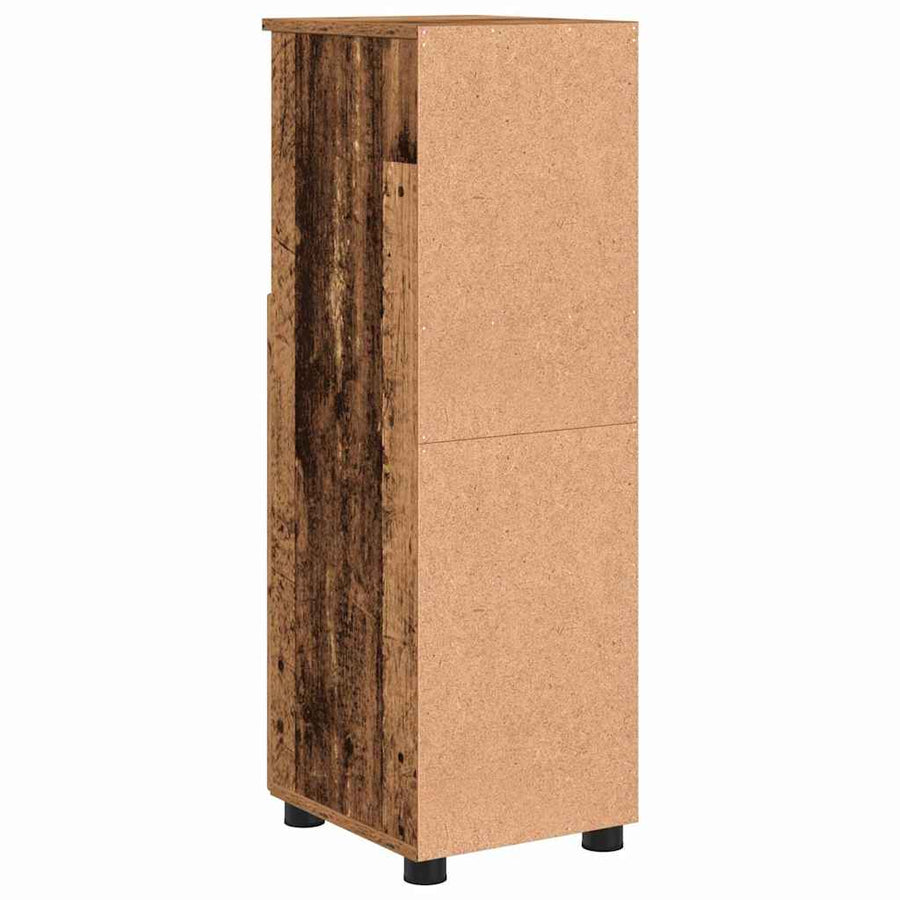 Badkamer Kast met plank Oud hout 30 x 35 x 95 cm Bewerkt hout