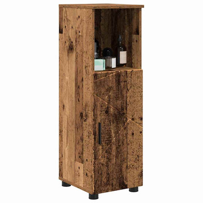 Badkamer Kast met plank Oud hout 30 x 35 x 95 cm Bewerkt hout