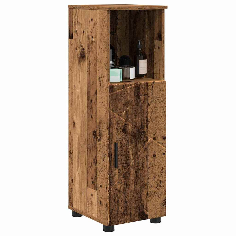 Badkamer Kast met plank Oud hout 30 x 35 x 95 cm Bewerkt hout