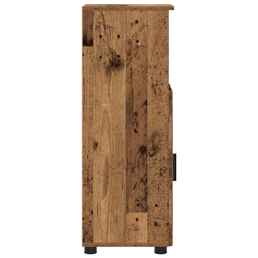 Badkamer Kast met plank Oud hout 30 x 35 x 95 cm Bewerkt hout