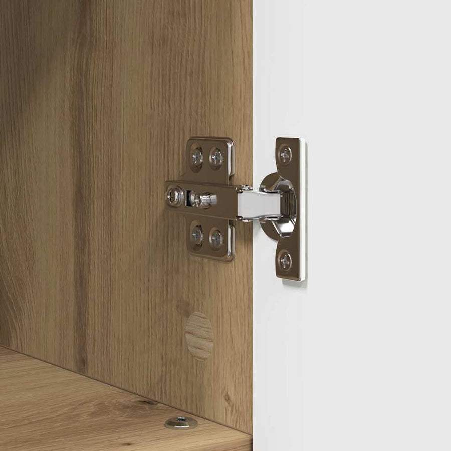 Badkamer Kast met plank artisanaal eikenkleurig 30 x 35 x 95 cm