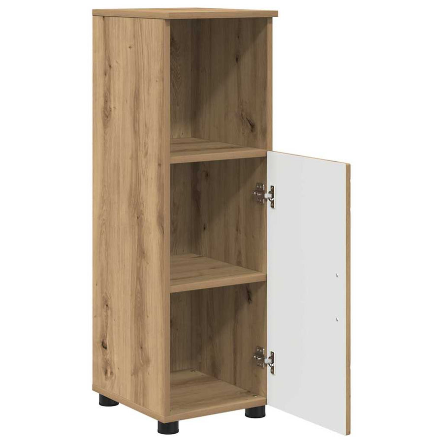 Badkamer Kast met plank artisanaal eikenkleurig 30 x 35 x 95 cm