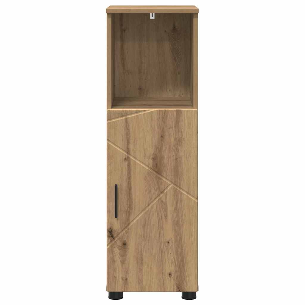 Badkamer Kast met plank artisanaal eikenkleurig 30 x 35 x 95 cm