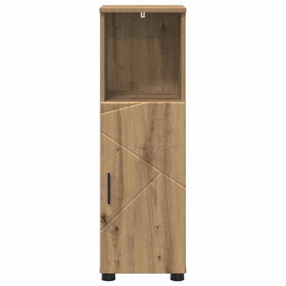 Badkamer Kast met plank artisanaal eikenkleurig 30 x 35 x 95 cm
