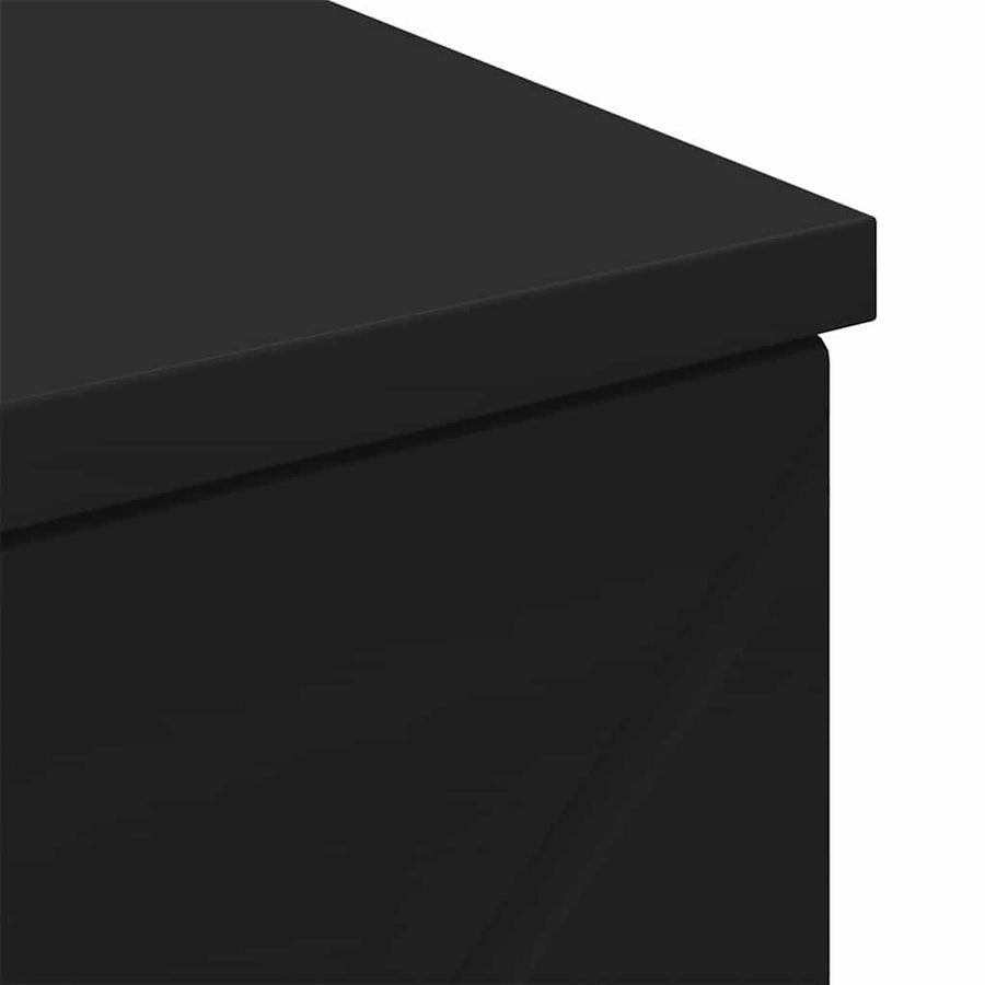 Badkamer Kast Zwart 30 x 35 x 80 cm Bewerkt hout & Metaal