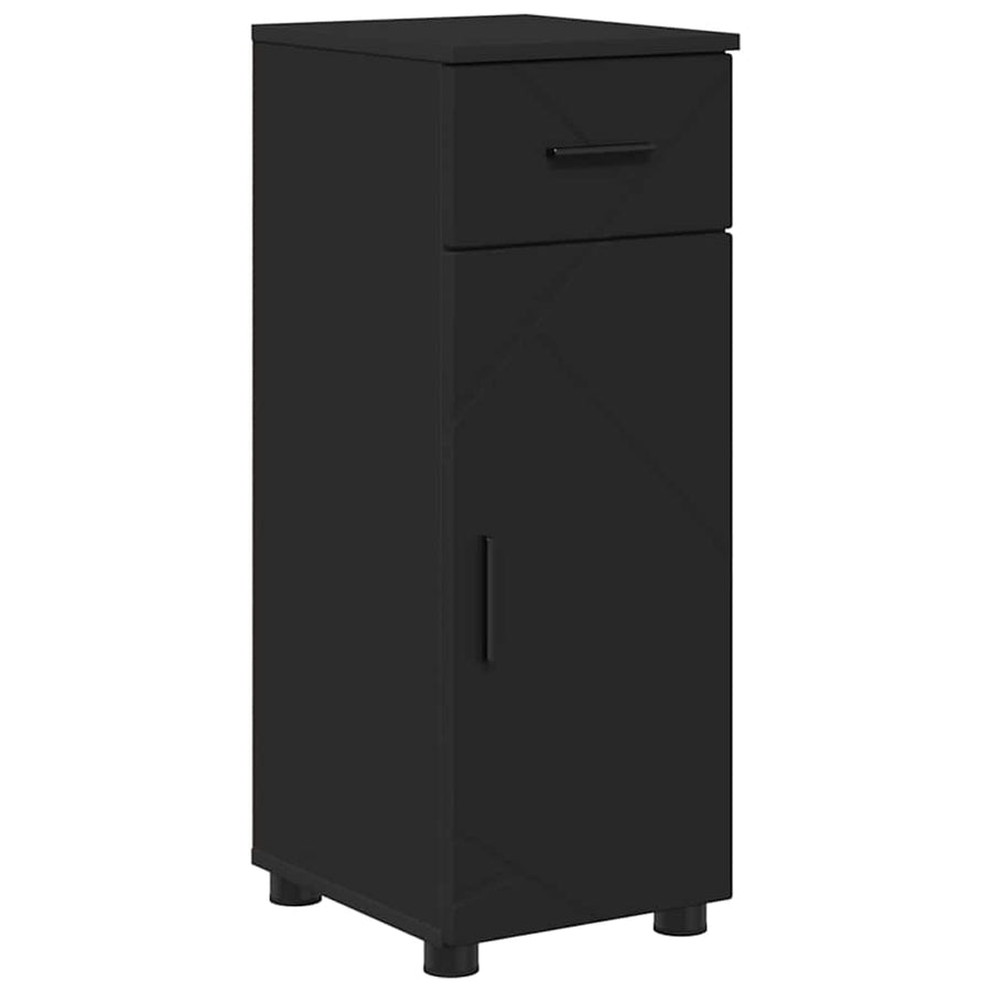 Badkamer Kast Zwart 30 x 35 x 80 cm Bewerkt hout & Metaal