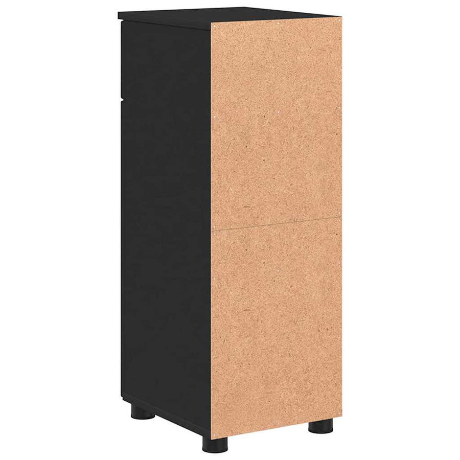 Badkamer Kast Zwart 30 x 35 x 80 cm Bewerkt hout & Metaal