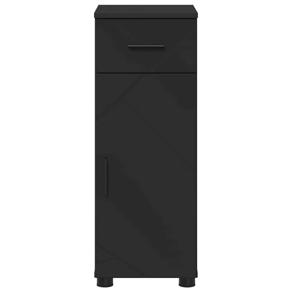 Badkamer Kast Zwart 30 x 35 x 80 cm Bewerkt hout & Metaal
