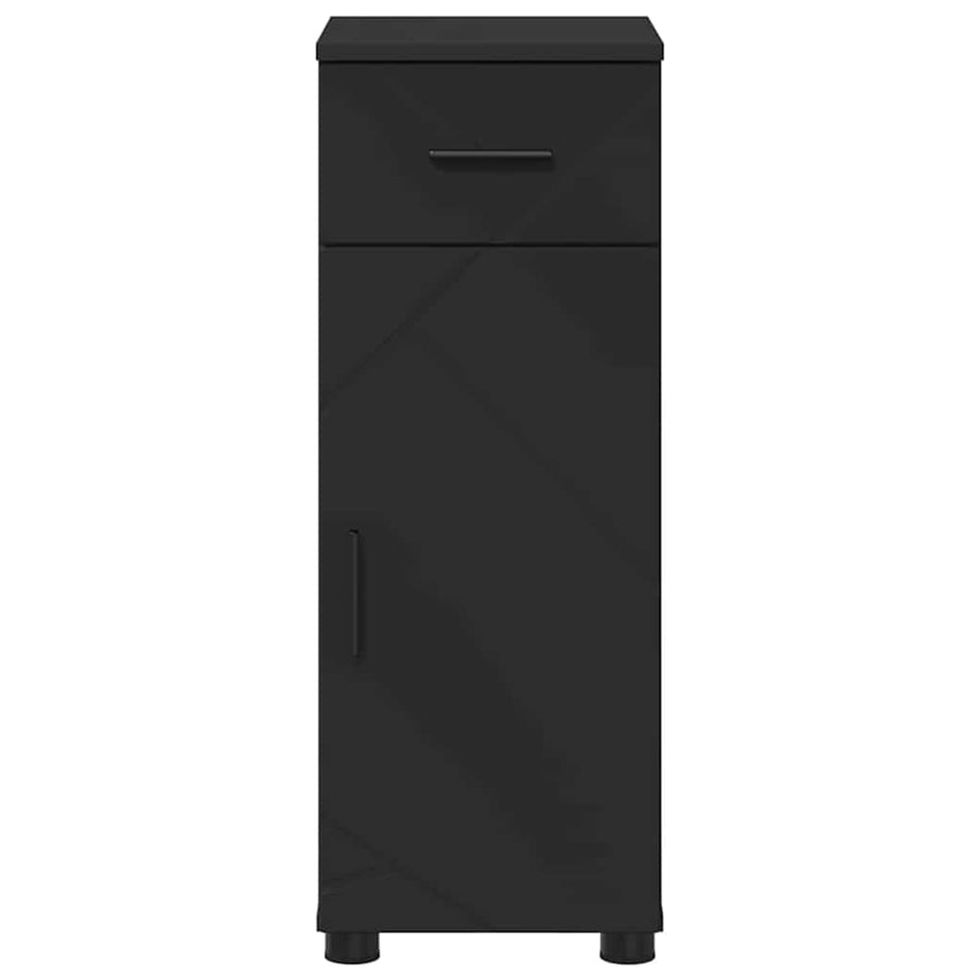 Badkamer Kast Zwart 30 x 35 x 80 cm Bewerkt hout & Metaal