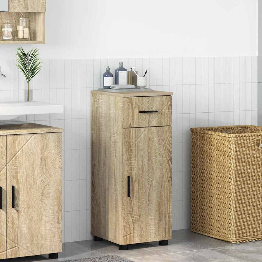Badkamer Kast Sonoma eiken 30 x 35 x 80 cm Bewerkt hout