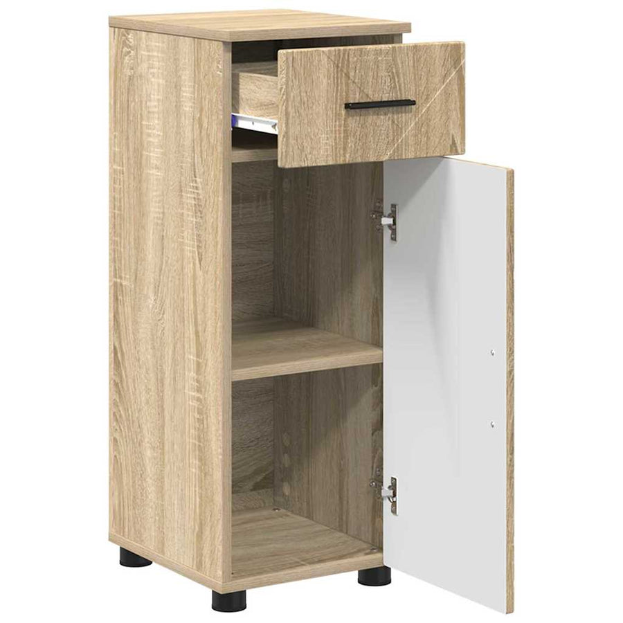Badkamer Kast Sonoma eiken 30 x 35 x 80 cm Bewerkt hout