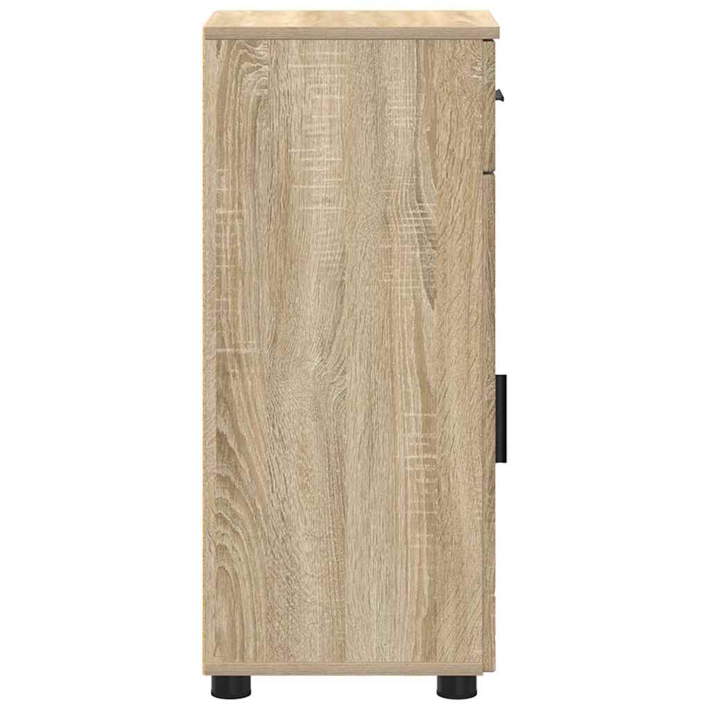 Badkamer Kast Sonoma eiken 30 x 35 x 80 cm Bewerkt hout