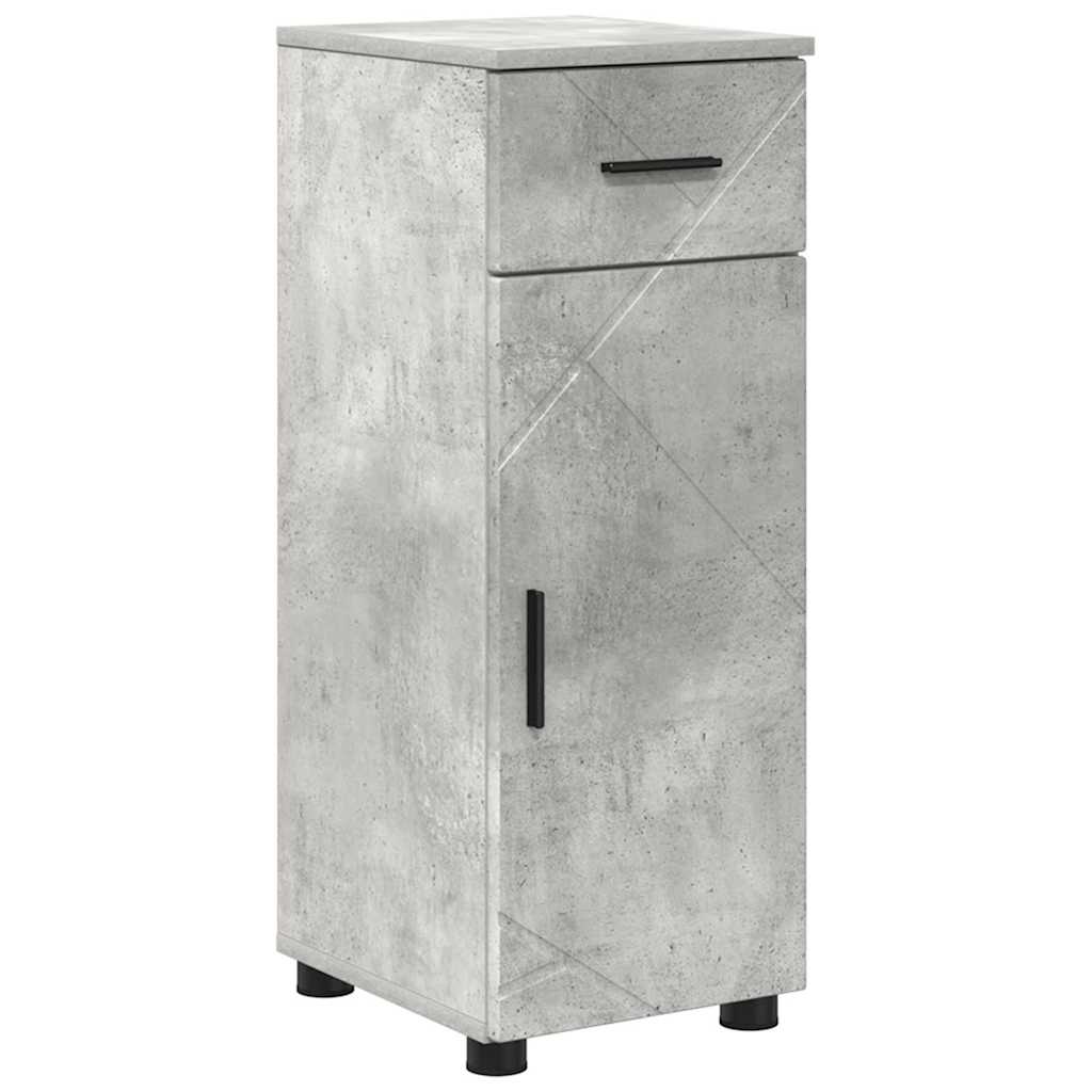 Badkamer Kast met lade Betongrijs 30 x 35 x 80 cm Bewerkt hout