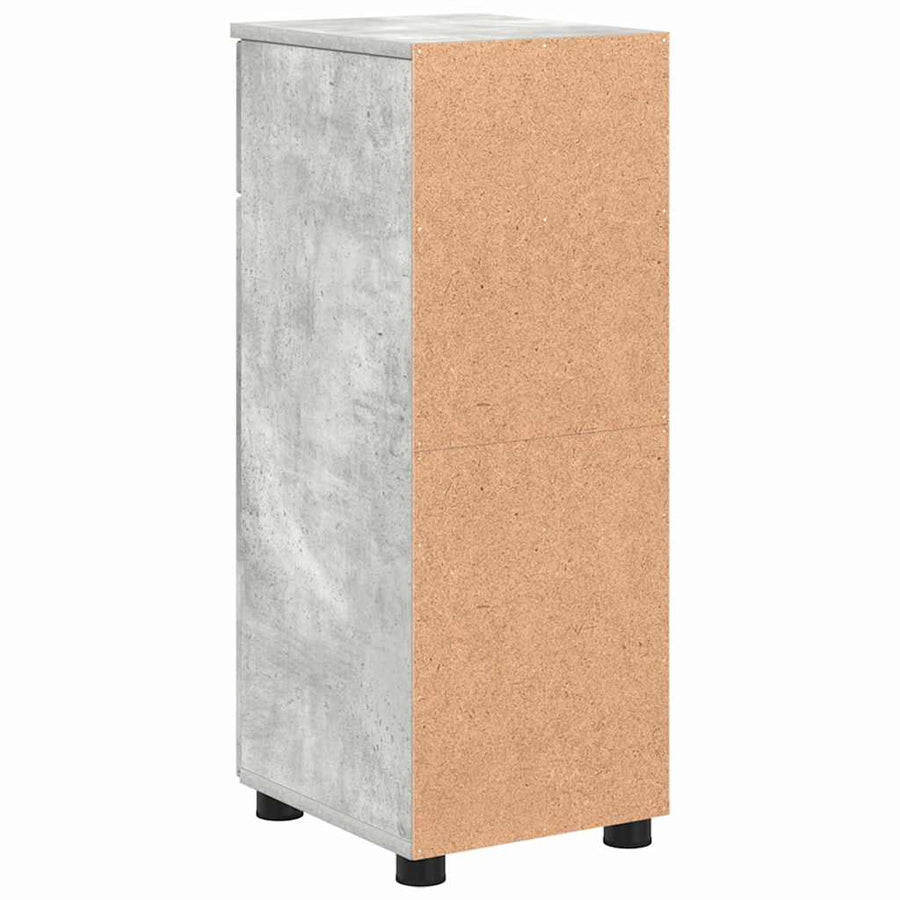 Badkamer Kast met lade Betongrijs 30 x 35 x 80 cm Bewerkt hout