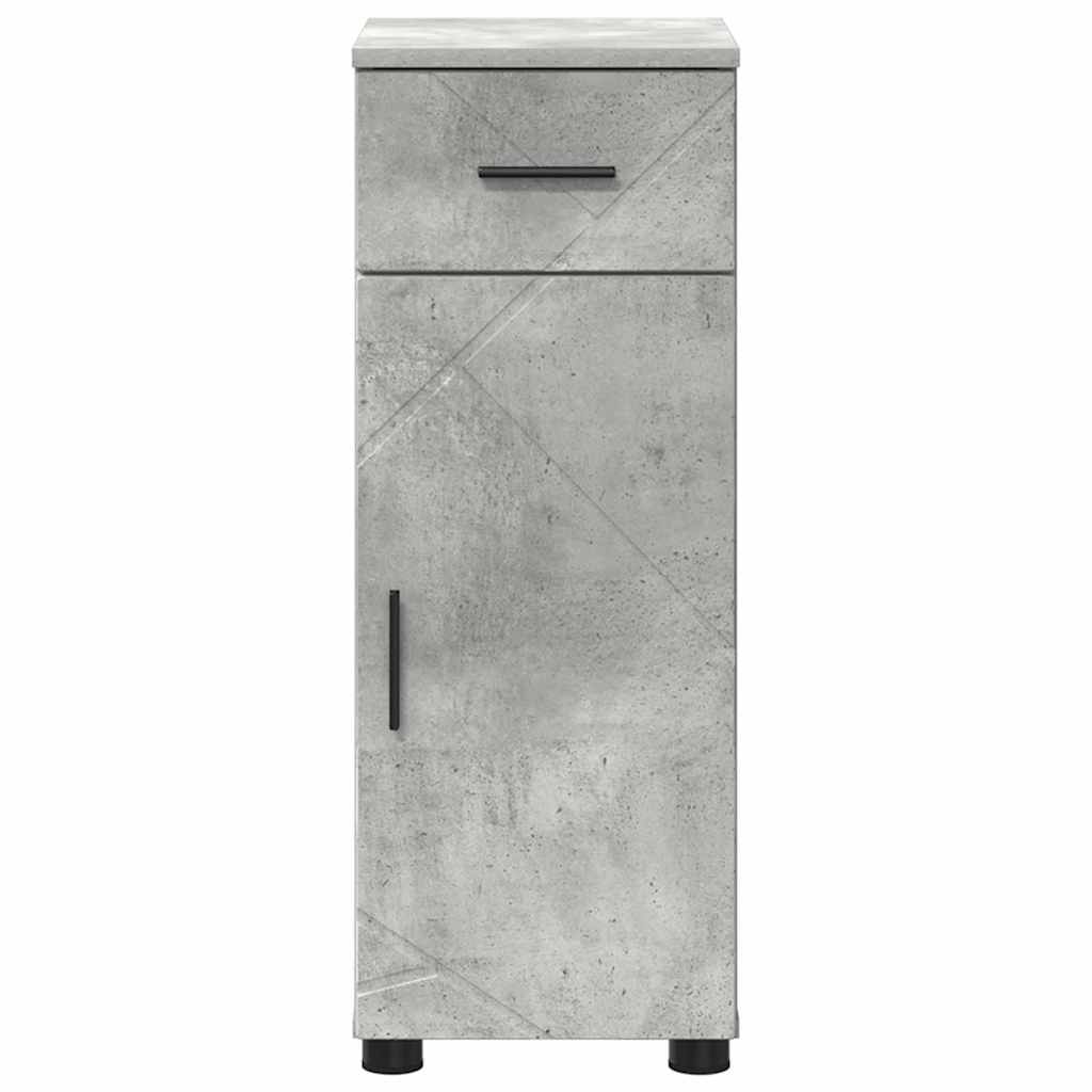 Badkamer Kast met lade Betongrijs 30 x 35 x 80 cm Bewerkt hout