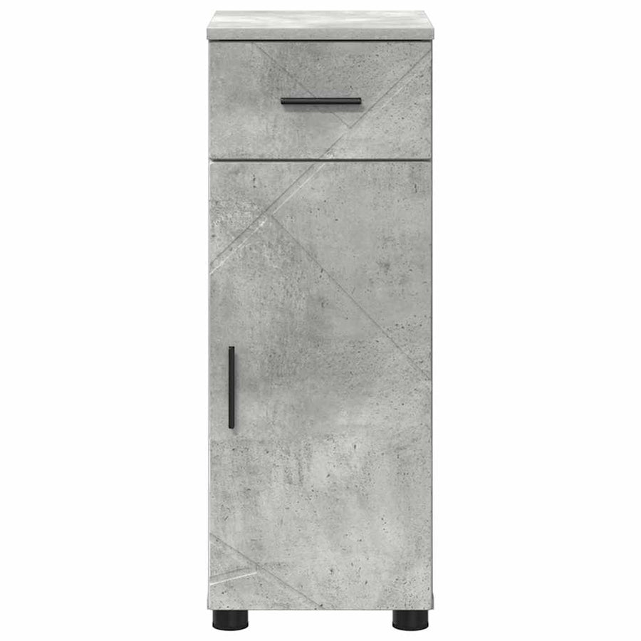 Badkamer Kast met lade Betongrijs 30 x 35 x 80 cm Bewerkt hout