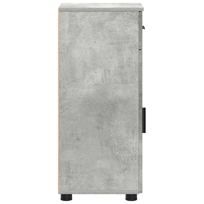 Badkamer Kast met lade Betongrijs 30 x 35 x 80 cm Bewerkt hout