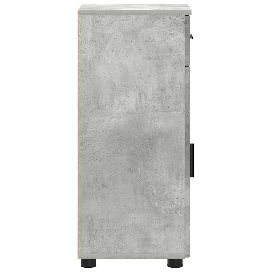 Badkamer Kast met lade Betongrijs 30 x 35 x 80 cm Bewerkt hout