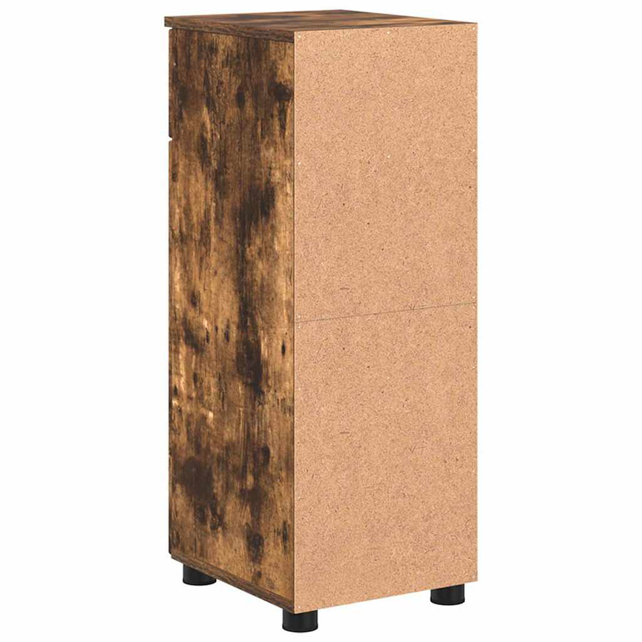 Badkamer Kast Gerookt eiken 30 x 35 x 80 cm Bewerkt hout