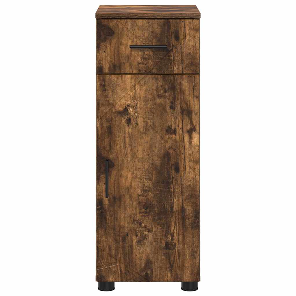 Badkamer Kast Gerookt eiken 30 x 35 x 80 cm Bewerkt hout