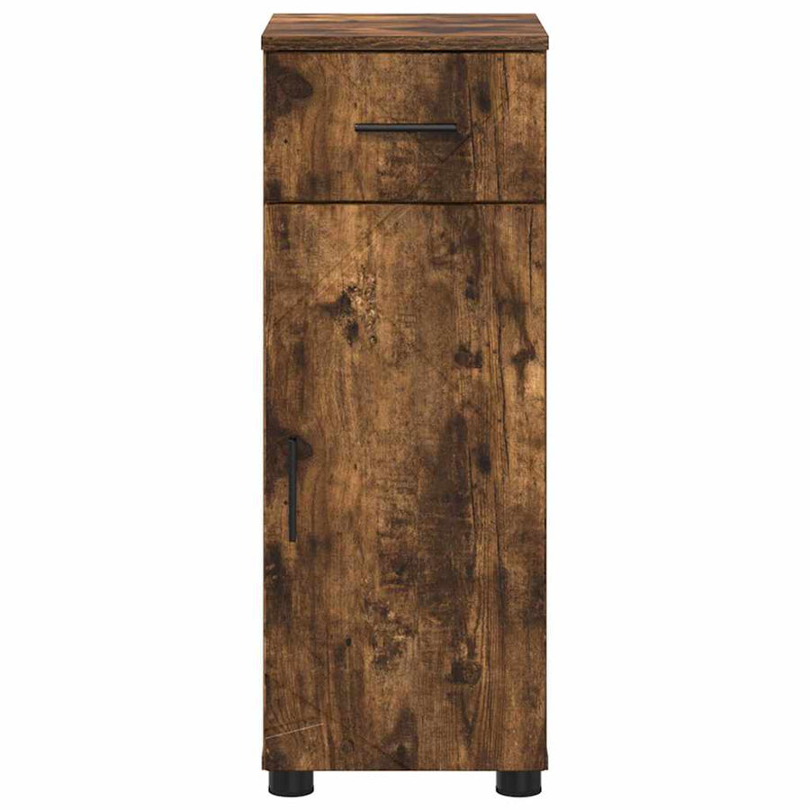 Badkamer Kast Gerookt eiken 30 x 35 x 80 cm Bewerkt hout