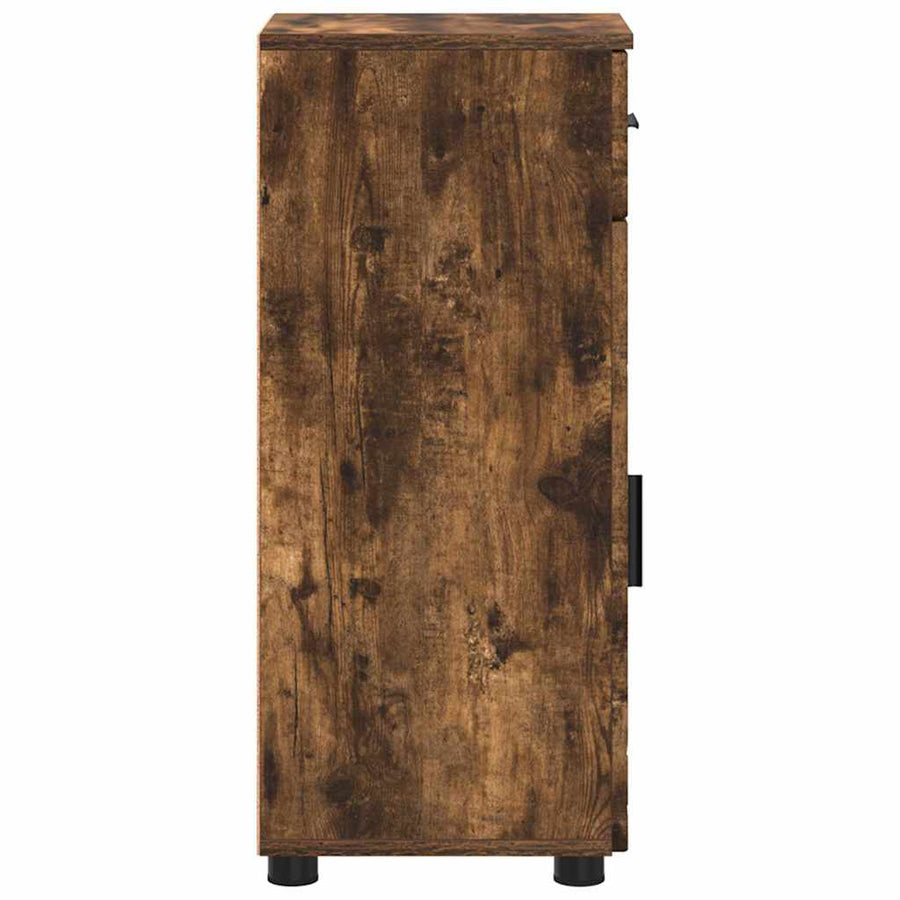 Badkamer Kast Gerookt eiken 30 x 35 x 80 cm Bewerkt hout
