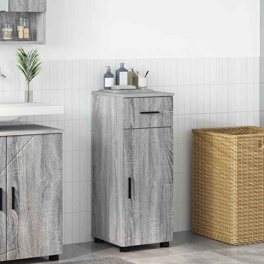Badkamer Kast Grijs sonoma 30 x 35 x 80 cm Bewerkt hout