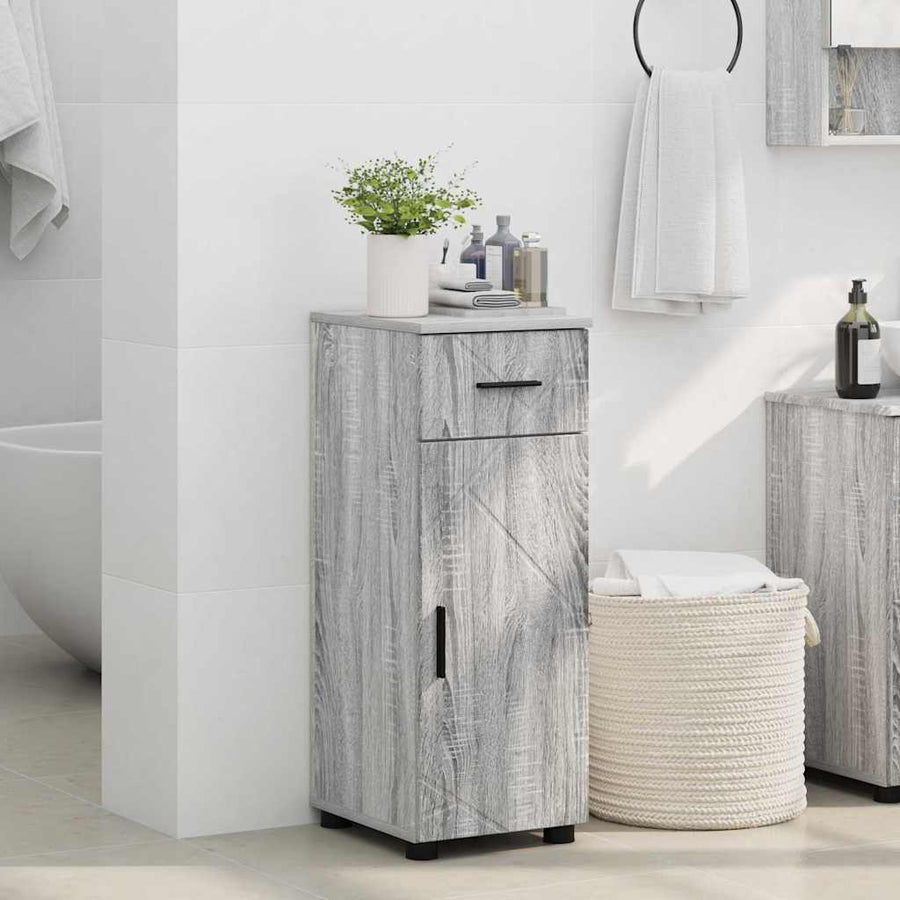 Badkamer Kast Grijs sonoma 30 x 35 x 80 cm Bewerkt hout