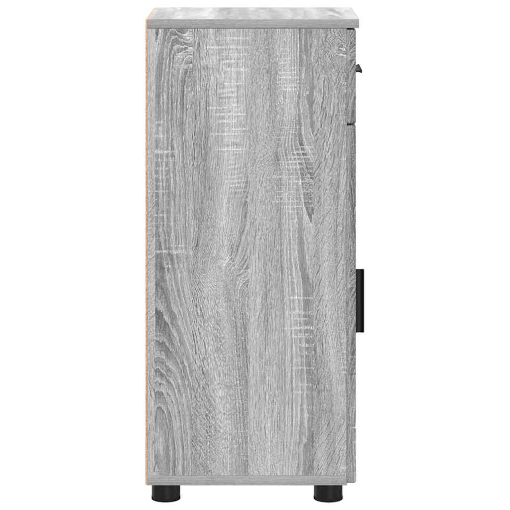 Badkamer Kast Grijs sonoma 30 x 35 x 80 cm Bewerkt hout