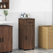 Badkamerkast bruin eiken 30x35x80 cm bewerkt hout