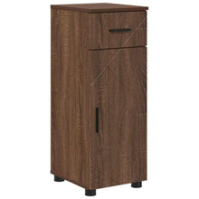 Badkamer Kast bruin eikenkleur 30 x 35 x 80 cm Bewerkt hout