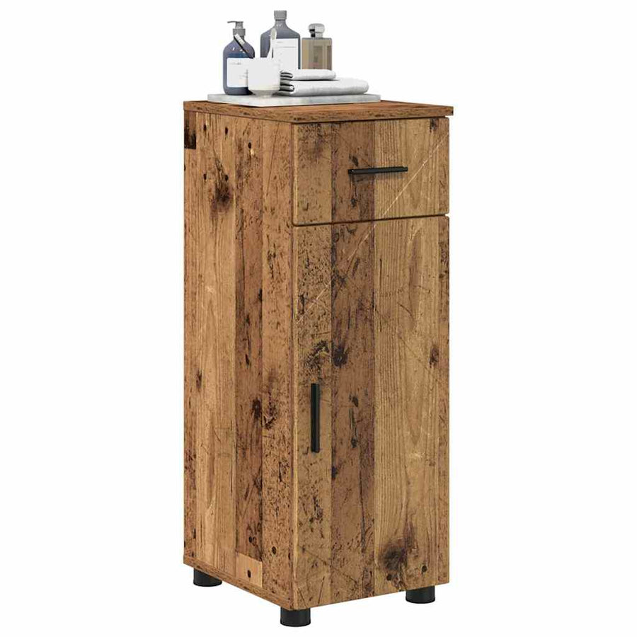 Badkamer Kast met lade Oud hout 30 x 35 x 80 cm Bewerkt hout