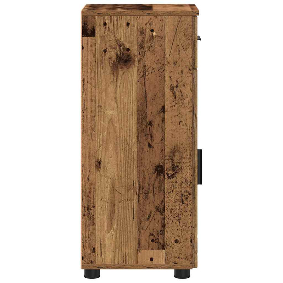 Badkamer Kast met lade Oud hout 30 x 35 x 80 cm Bewerkt hout