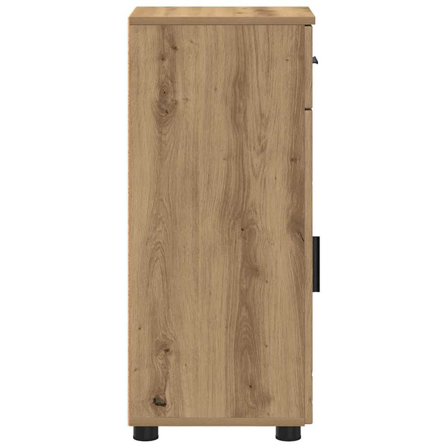 Badkamer Kast met lade artisanaal eikenkleurig 30 x 35 x 80 cm